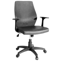 Офисное кресло DecoPrim F-96LB Искусственная кожа/ Черный