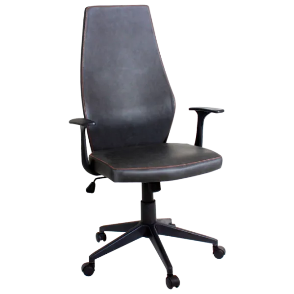 Fotoliu de birou DecoPrim F-96HB Piele artificială/ Black photo 1 Fotoliu de birou DecoPrim F-96HB Piele artificială/ Black photo 1