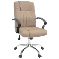 Fotoliu de birou DecoPrim F-11 Piele artificială/ Cappucino