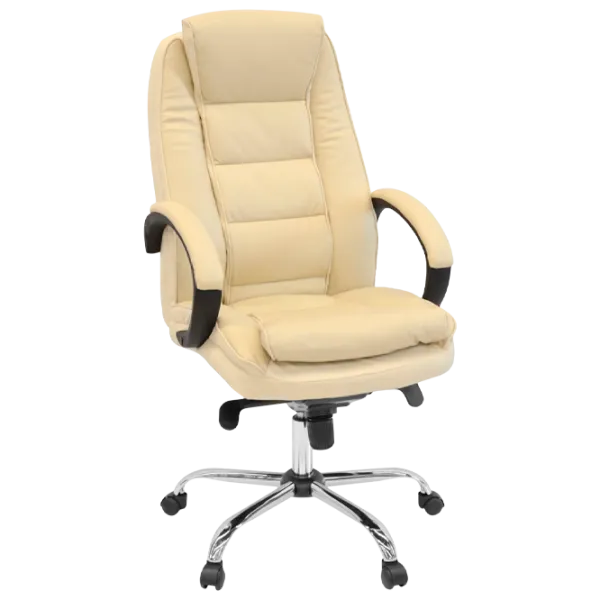 Fotoliu de birou DecoPrim BX-3796 Piele/ Beige photo 1