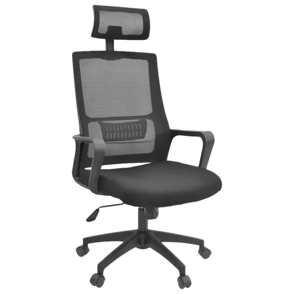 Fotoliu de birou DecoPrim Arena Pânză, plasă acrilică/ Black photo 1