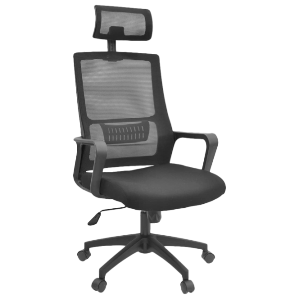 Fotoliu de birou DecoPrim Arena Pânză, plasă acrilică/ Black photo 1