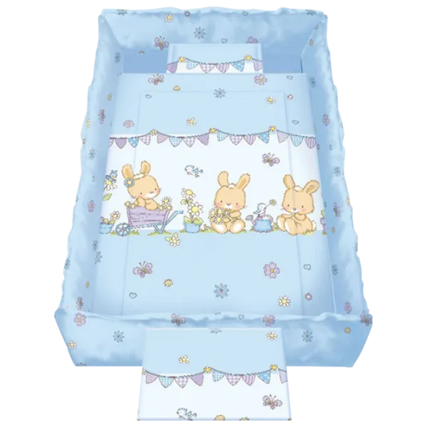 Детское постельное бельё Lorelli Trend Set Bunnies (20800052201) Хлопок/ Синий photo 1