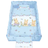 Lenjerie de pat pentru copii Lorelli Trend Set Bunnies (20800052201) Bumbac/ Blue