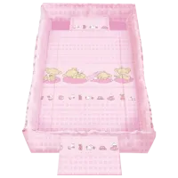 Lenjerie de pat pentru copii Lorelli Trend Set Superstar Bears (20800052102) Bumbac/ Pink