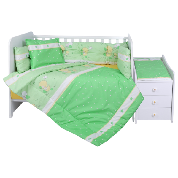 Детское постельное бельё Lorelli Trend Set Ranforce Little Ducks (20800052803) Хлопок/ Зелёный photo 1