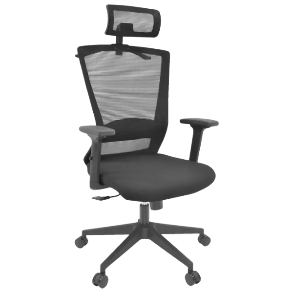 Fotoliu de birou DecoPrim Tuscola Pânză, plasă acrilică/ Black photo 1 Fotoliu de birou DecoPrim Tuscola Pânză, plasă acrilică/ Black photo 1