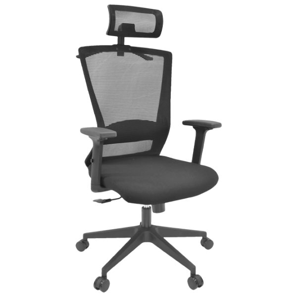 Fotoliu de birou DecoPrim Tuscola Pânză, plasă acrilică/ Black photo 1 Fotoliu de birou DecoPrim Tuscola Pânză, plasă acrilică/ Black photo 1