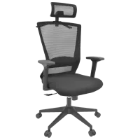 Fotoliu de birou DecoPrim Tuscola Pânză, plasă acrilică/ Black