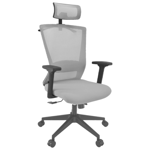 Fotoliu de birou DecoPrim Tuscola Pânză, plasă acrilică/ Gray photo 1