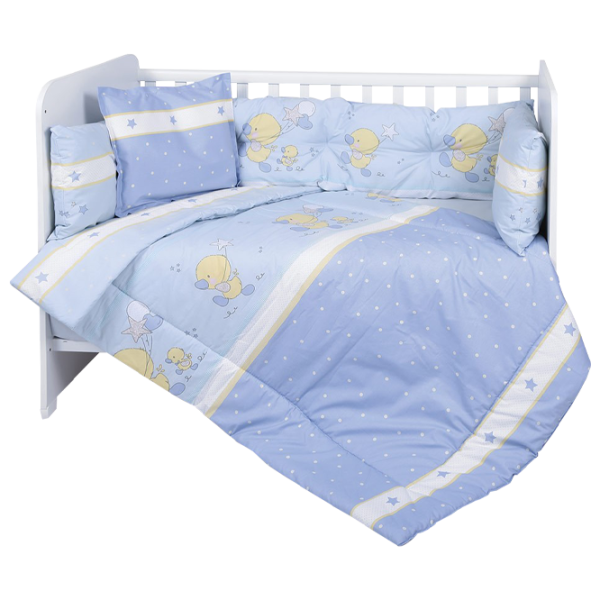 Детское постельное бельё Lorelli Trend Set Ranforce Little Ducks (20800052801) Хлопок/ Синий photo 1