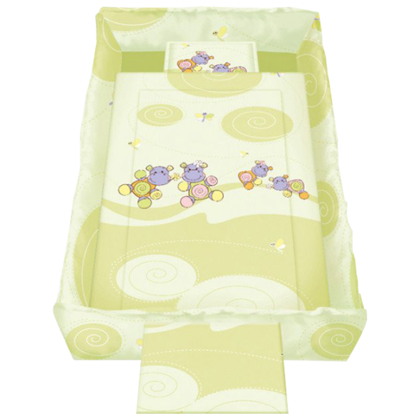 Детское постельное бельё Lorelli Trend Set Hippo (20800051202) Хлопок/ Зелёный photo 1
