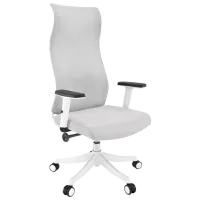 Fotoliu de birou DecoPrim Forest Pânză, plasă acrilică/ White