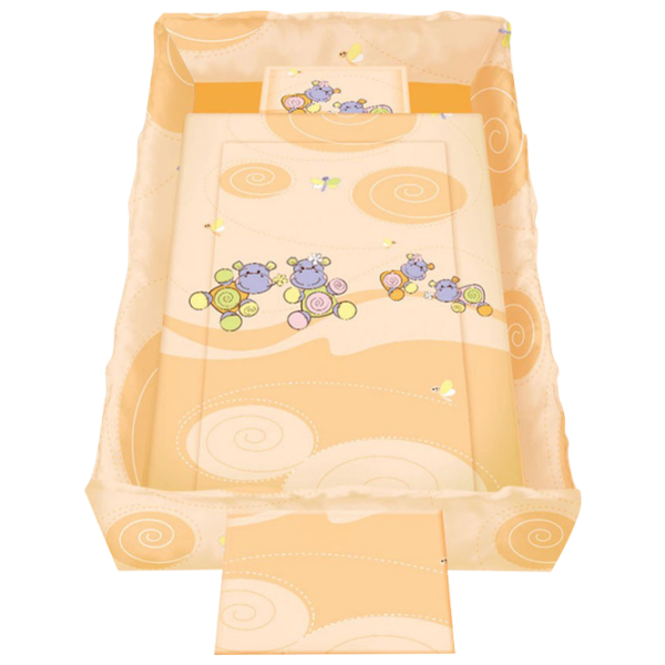 Детское постельное бельё Lorelli Trend Set Hippo (20800051204) Хлопок/ Оранжевый photo 1