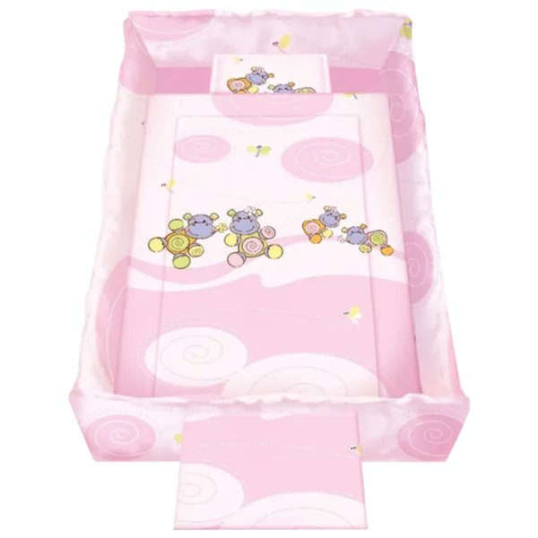 Детское постельное бельё Lorelli Trend Set Hippo (20800051204) Хлопок/ Розовый photo 1