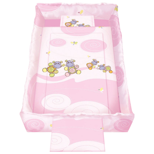 Детское постельное бельё Lorelli Trend Set Hippo (20800051204) Хлопок/ Розовый photo 1