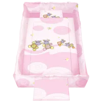 Lenjerie de pat pentru copii Lorelli Trend Set Hippo (20800051204) Bumbac/ Pink