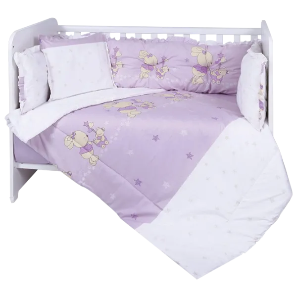 Детское постельное бельё Lorelli Trend Set Ranforce Bunnies (20800053101) Хлопок/ Фиолетовый photo 1