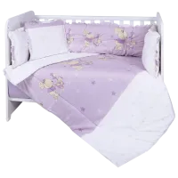 Lenjerie de pat pentru copii Lorelli Trend Set Ranforce Bunnies (20800053101) Bumbac/ Violet