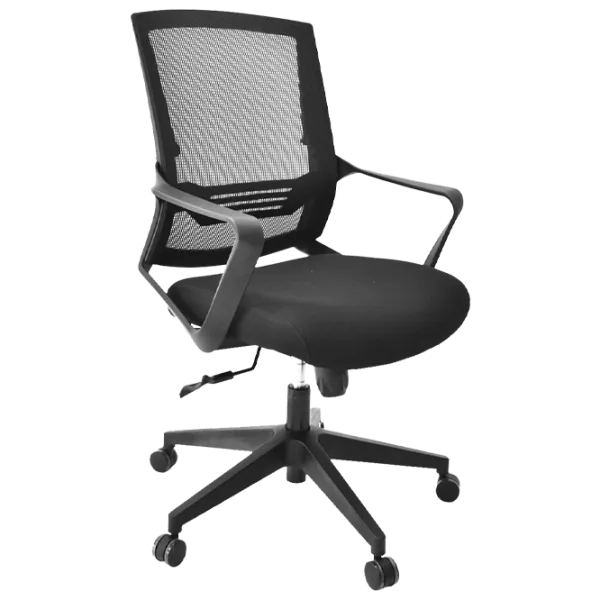 Fotoliu de birou DecoPrim Polo Pânză, plasă acrilică/ Black photo 1