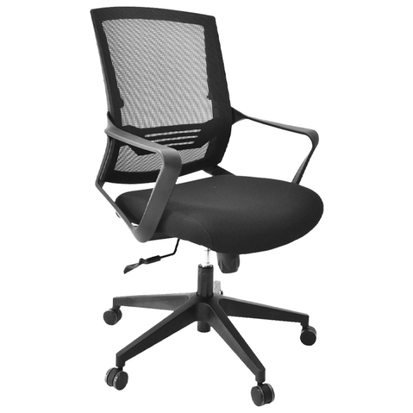 Fotoliu de birou DecoPrim Polo Pânză, plasă acrilică/ Black photo 1