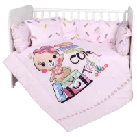 Lenjerie de pat pentru copii Lorelli Lily Ranforce Traveling (20800144001) Bumbac/ Pink