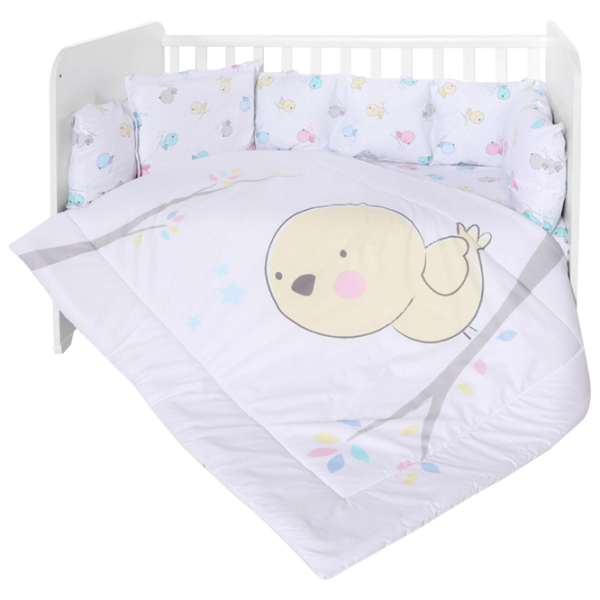 Детское постельное бельё Lorelli Lily Set Ranforce Chicken (20800144201) Хлопок/ Фиолетовый photo 1