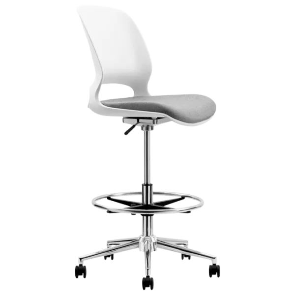 Fotoliu de birou DecoPrim Dinamic Stofă/ White Gray photo 1 Fotoliu de birou DecoPrim Dinamic Stofă/ White Gray photo 1