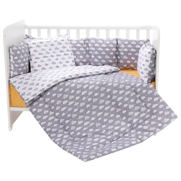 Детское постельное бельё Lorelli Lily Set Ranforce Clouds (20800144901) Хлопок/ Серый photo 1