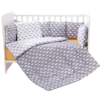 Lenjerie de pat pentru copii Lorelli Lily Set Ranforce Clouds (20800144901) Bumbac/ Gray