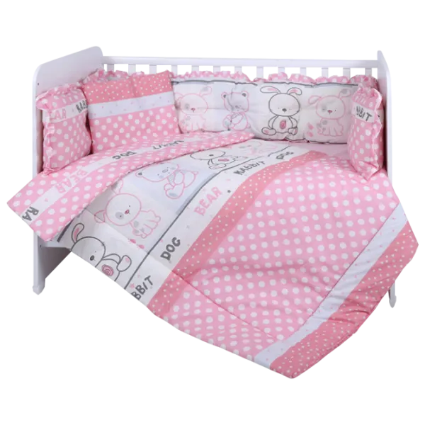 Детское постельное бельё Lorelli Trend Set Friends (20800052402) Хлопок/ Розовый photo 1