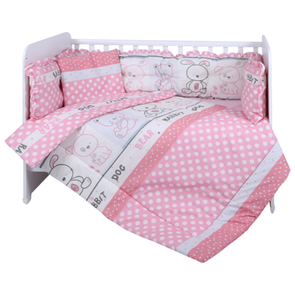 Детское постельное бельё Lorelli Trend Set Friends (20800052402) Хлопок/ Розовый photo 1