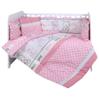 Lenjerie de pat pentru copii Lorelli Trend Set Friends (20800052402) Bumbac/ Pink