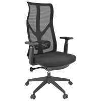 Fotoliu de birou DecoPrim Zaren Pânză, plasă acrilică/ Black