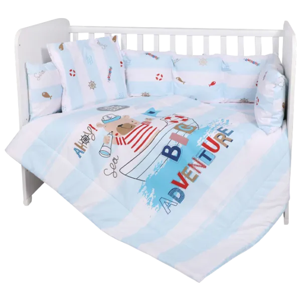 Детское постельное бельё Lorelli Trend Set Ranforce Adventure (20800053901) Хлопок/ Синий photo 1