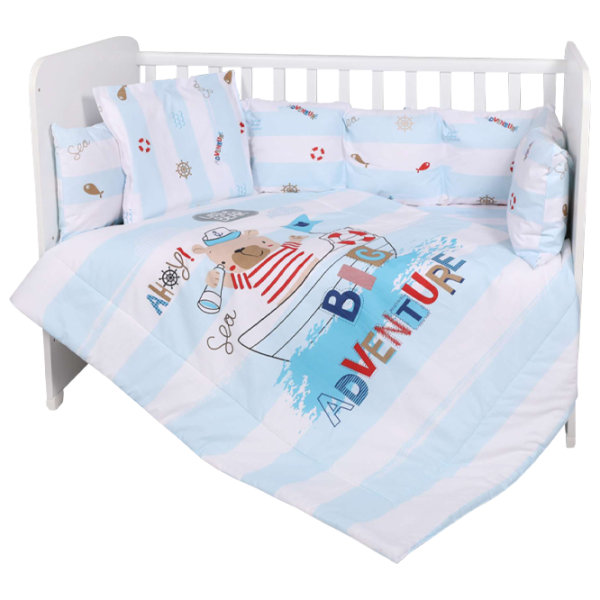 Детское постельное бельё Lorelli Trend Set Ranforce Adventure (20800053901) Хлопок/ Синий photo 1