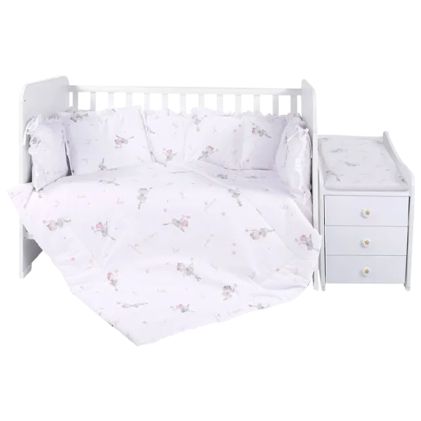 Детское постельное бельё Lorelli Trend Set Ranforse Ballet (20800053401) Хлопок/ Розовый photo 1