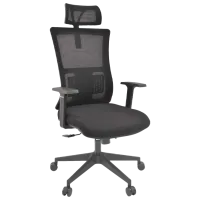 Fotoliu de birou DecoPrim Hardman Pânză, plasă acrilică/ Black