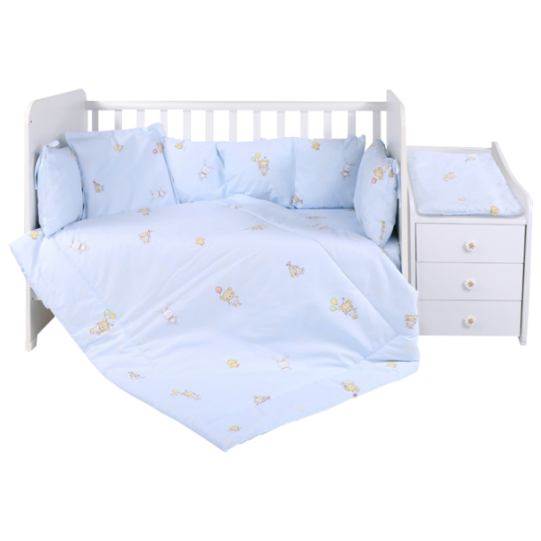 Детское постельное бельё Lorelli Trend Set Ranforce Bear Party (20800053701) Хлопок/ Синий photo 1
