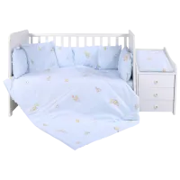 Lenjerie de pat pentru copii Lorelli Trend Set Ranforce Bear Party (20800053701) Bumbac/ Blue