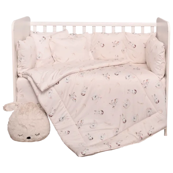 Детское постельное бельё Lorelli Lily Set Ranforce Bunnies (20800145501) Хлопок/ Бежевый photo 1