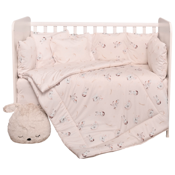 Детское постельное бельё Lorelli Lily Set Ranforce Bunnies (20800145501) Хлопок/ Бежевый photo 1