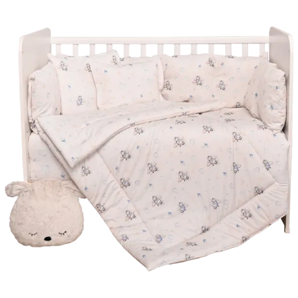 Детское постельное бельё Lorelli Lily Set Ranforce Aeroplane (20800145601) Хлопок/ Бежевый photo 1