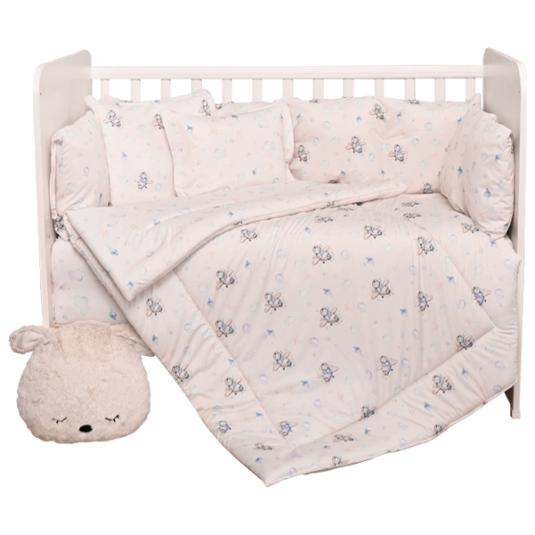 Детское постельное бельё Lorelli Lily Set Ranforce Aeroplane (20800145601) Хлопок/ Бежевый photo 1