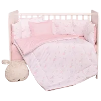 Lenjerie de pat pentru copii Lorelli Lily Set Ranforce Moons & Stars (20800145201) Bumbac/ Pink