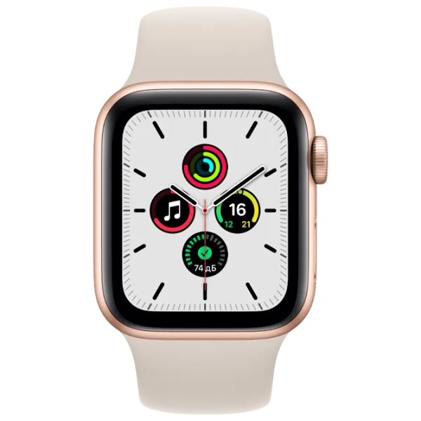 Ceas inteligent Apple Watch SE + GPS MKQ03/ Gold/ Starlight Sport photo 1 Ceas inteligent Apple Watch SE + GPS MKQ03/ Gold/ Starlight Sport photo 1