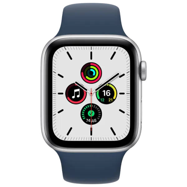 Умные часы Apple Watch SE + GPS MKQ43/ Серебристый/ Abyss Blue Sport photo 1 Умные часы Apple Watch SE + GPS MKQ43/ Серебристый/ Abyss Blue Sport photo 1
