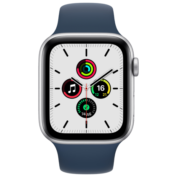 Умные часы Apple Watch SE + GPS MKQ43/ Серебристый/ Abyss Blue Sport photo 1 Умные часы Apple Watch SE + GPS MKQ43/ Серебристый/ Abyss Blue Sport photo 1