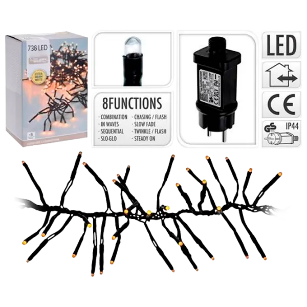 Гирлянды LED Christmas 38457 Нить/ Экстра тёплый белый photo 1 Гирлянды LED Christmas 38457 Нить/ Экстра тёплый белый photo 1
