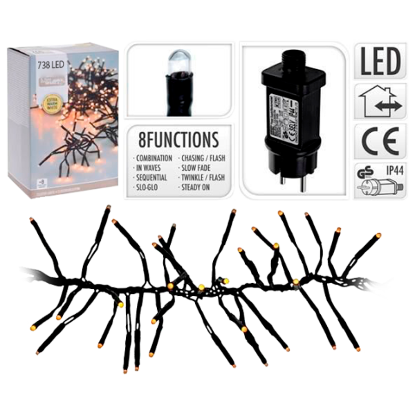 Гирлянды LED Christmas 38457 Нить/ Экстра тёплый белый photo 1 Гирлянды LED Christmas 38457 Нить/ Экстра тёплый белый photo 1